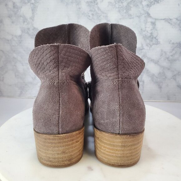 Seychelles Score 7.5 Gray Suede Ankle Boots Booties 2" Block heel - Picture 13 of 13